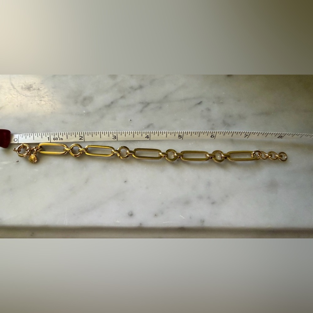 J. Crew Reversible Bracelet - gold tone and blue enamel - Picture 3 of 5